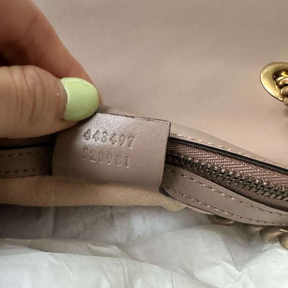 Gucci Matelasse Small GG Marmont Shoulder Bag in Porcelain Rose - Picture 9 of 12